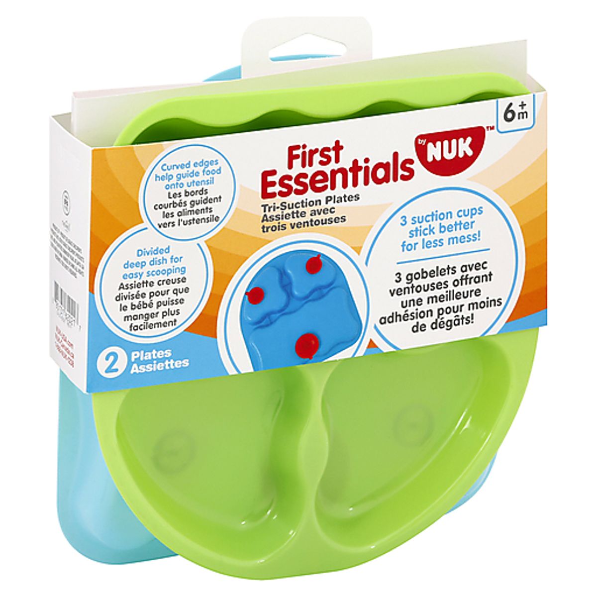 NUK - Plato con divisiones Nuk - Set x 2 platos con ventosa