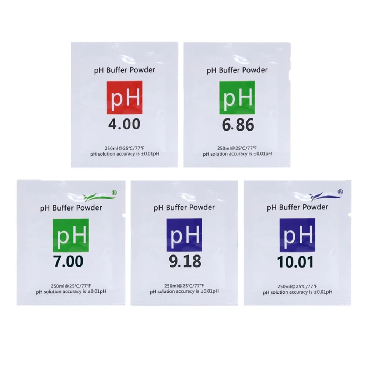 OEM - Solución Buffer Powder Calibrar Medidor PH Peachimetro - Kit 5 En 1