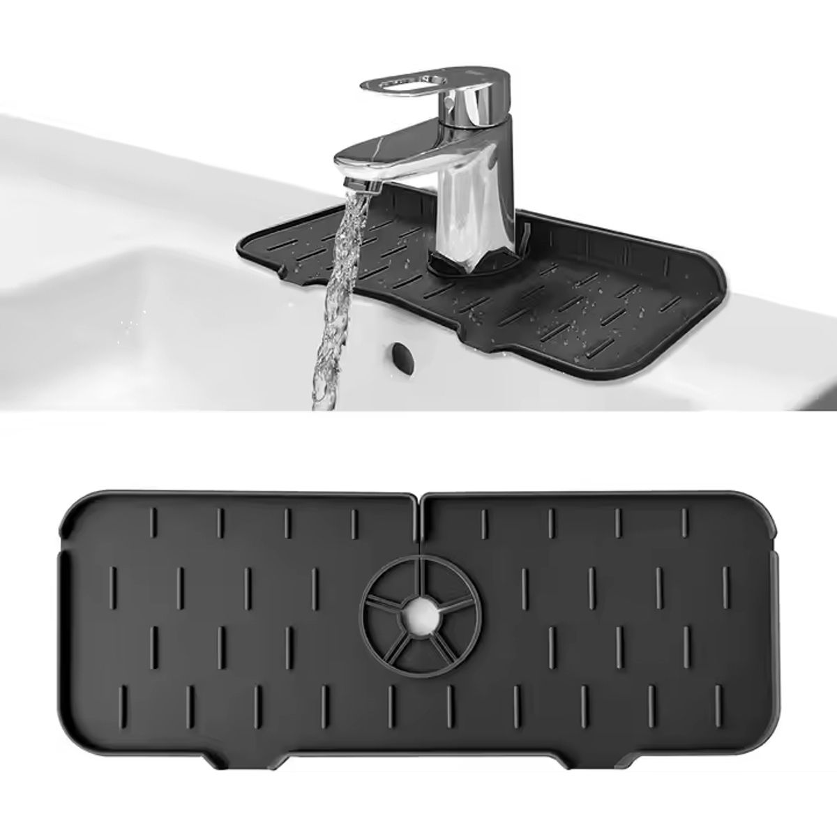 GENERICO - Escurridor Plano de Cocina - Color Negro