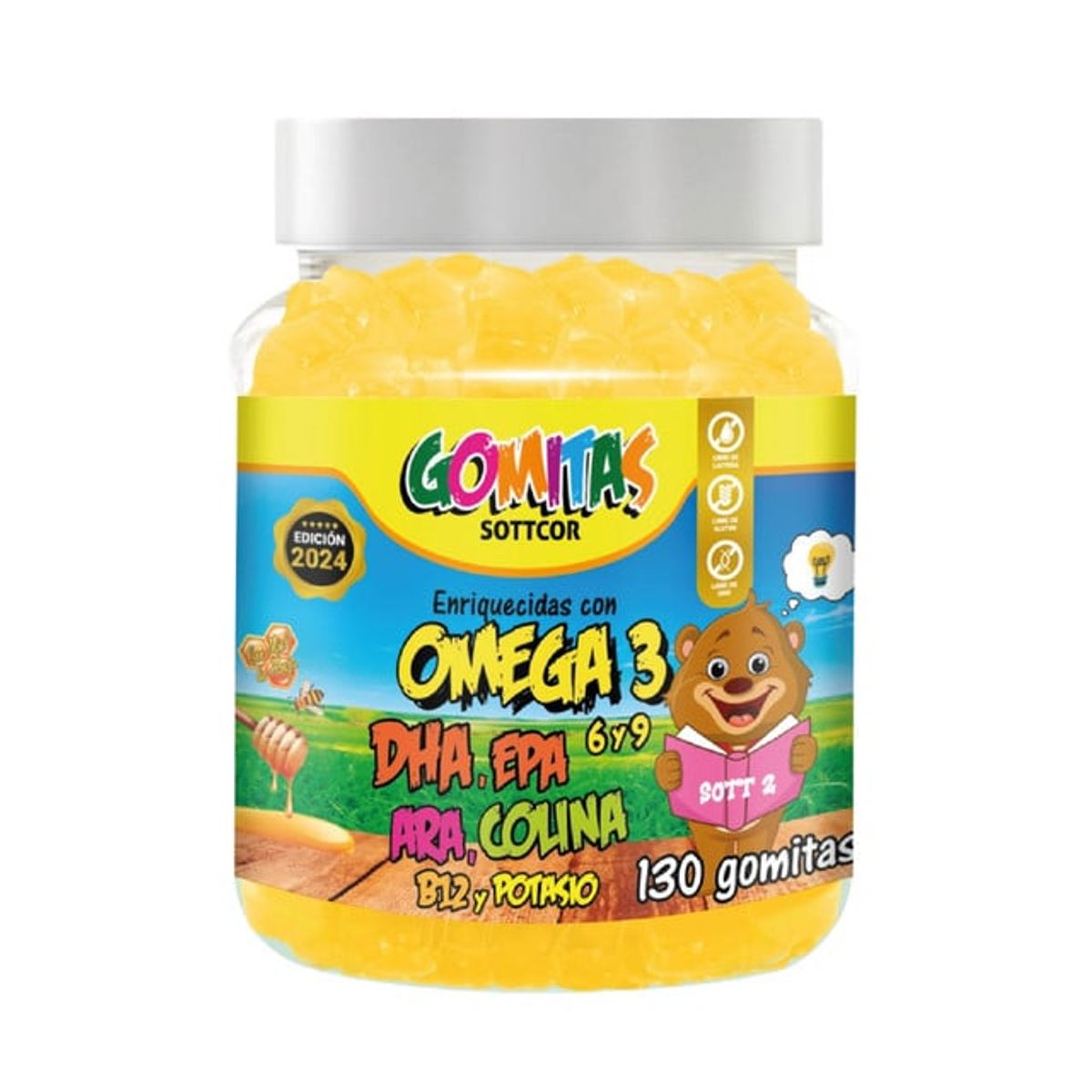 GENERICO - Omega Para Niños Gomitas Sottcor 100Gr Naranja