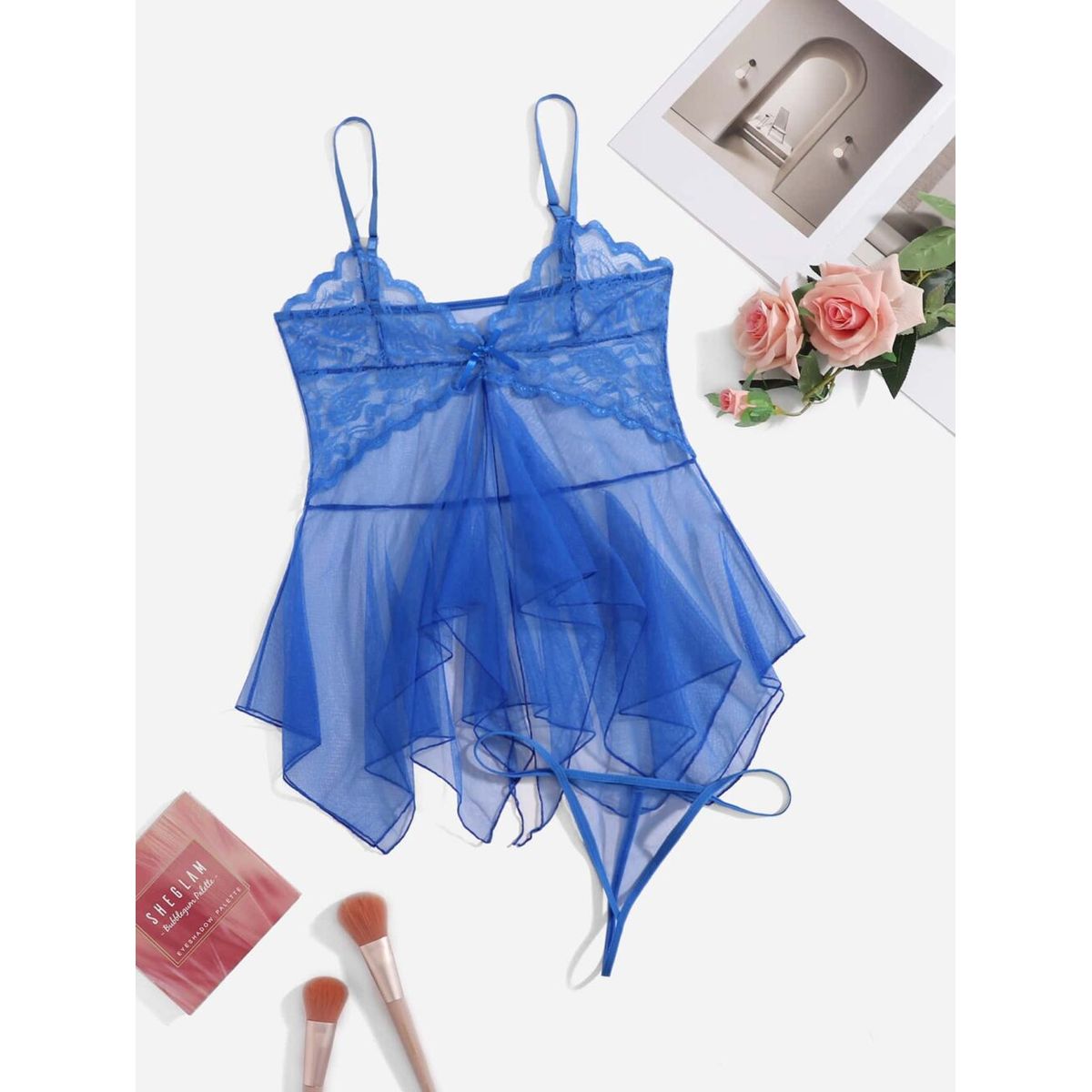 GENERICO - Conjunto De Encaje Transparente - Lenceria - Talla única