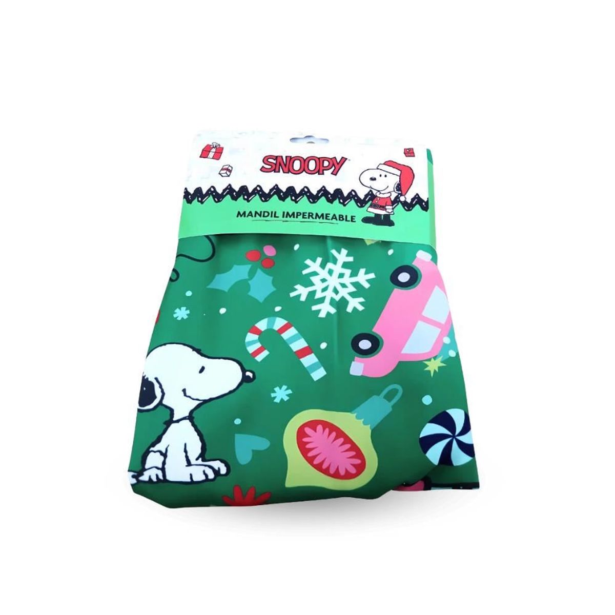 SNOOPY - Set de cocina navideño 3pzs Mandil secadores y guante Snoopy