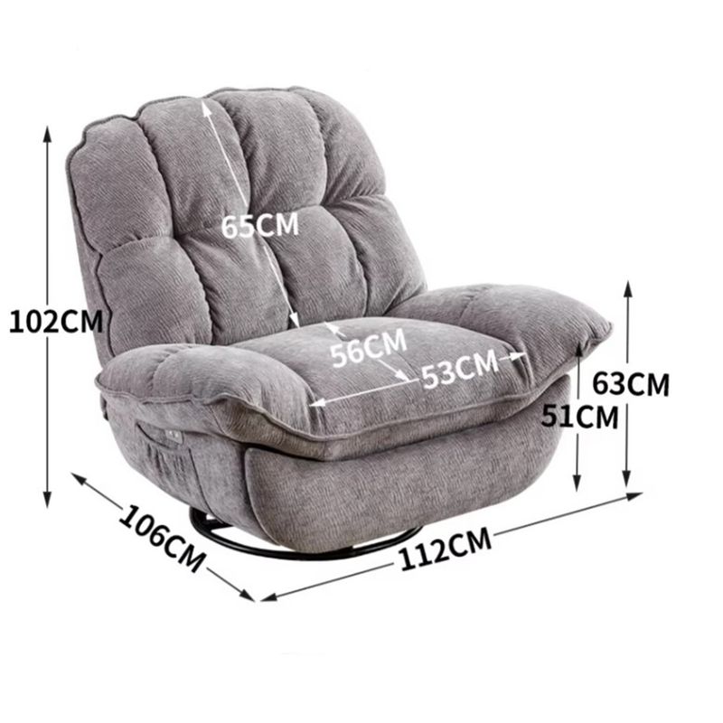GENERICO - Sillón Reclinable Manual Posa Celular Naranja