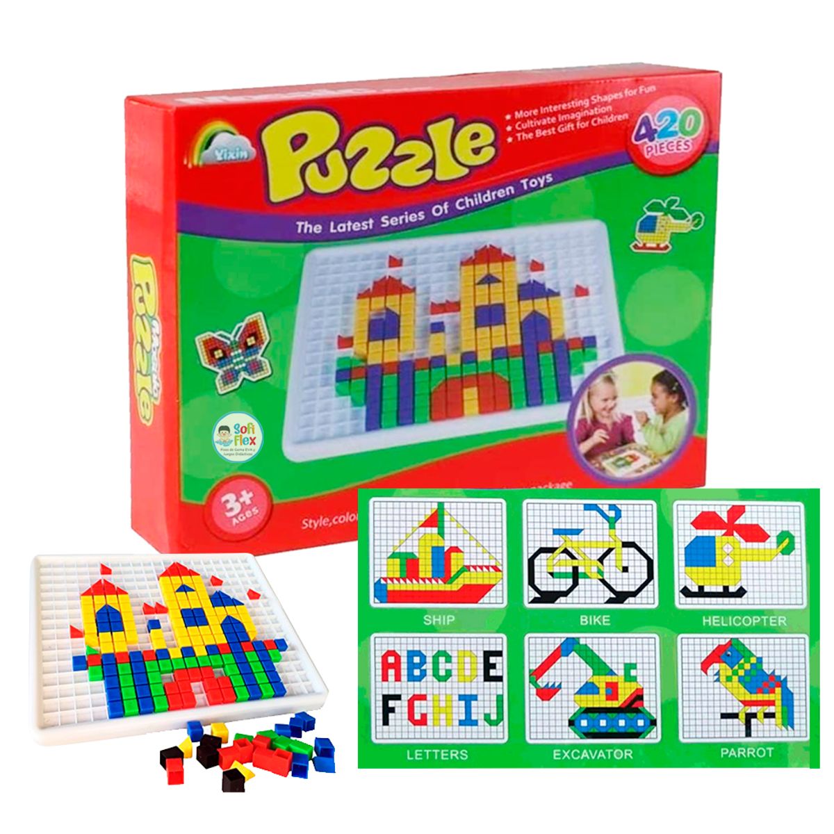 GENERICO - JUEGO DE CONSTRUCCION PUZZLE  3D DE 420 PIEZAS