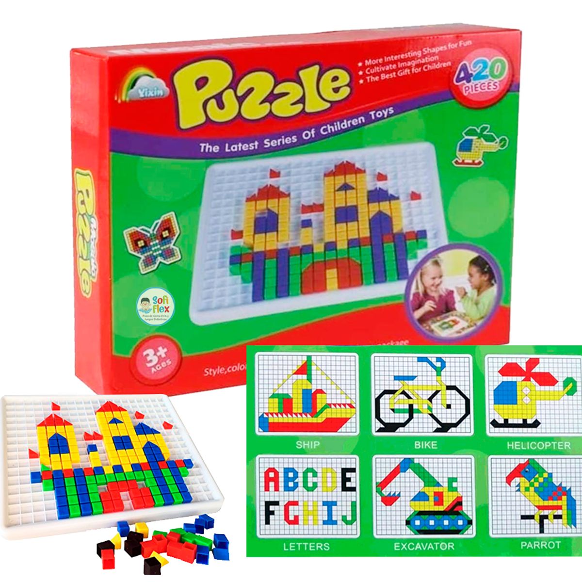 GENERICO - JUEGO DE CONSTRUCCION PUZZLE  3D 420 PIEZAS