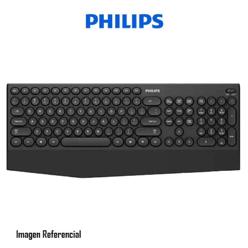 PHILIPS - TECLADO USB PHILIPS SPK6303 BLUETOOTH BT40 105 KEY NEGRO PN SPK6303
