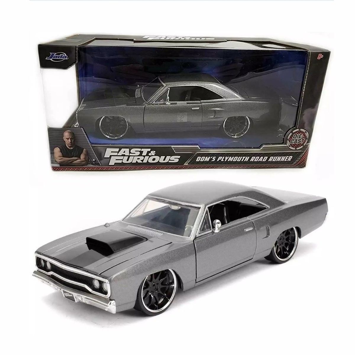 JADA TOYS - AUTO COLECCION RAPIDOS Y FURIOSOS PLYMOUTH ROAD RUNNER 124