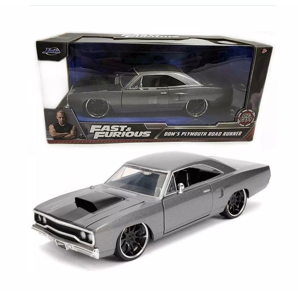 JADA TOYS - AUTO COLECCION RAPIDOS Y FURIOSOS PLYMOUTH ROAD RUNNER 124