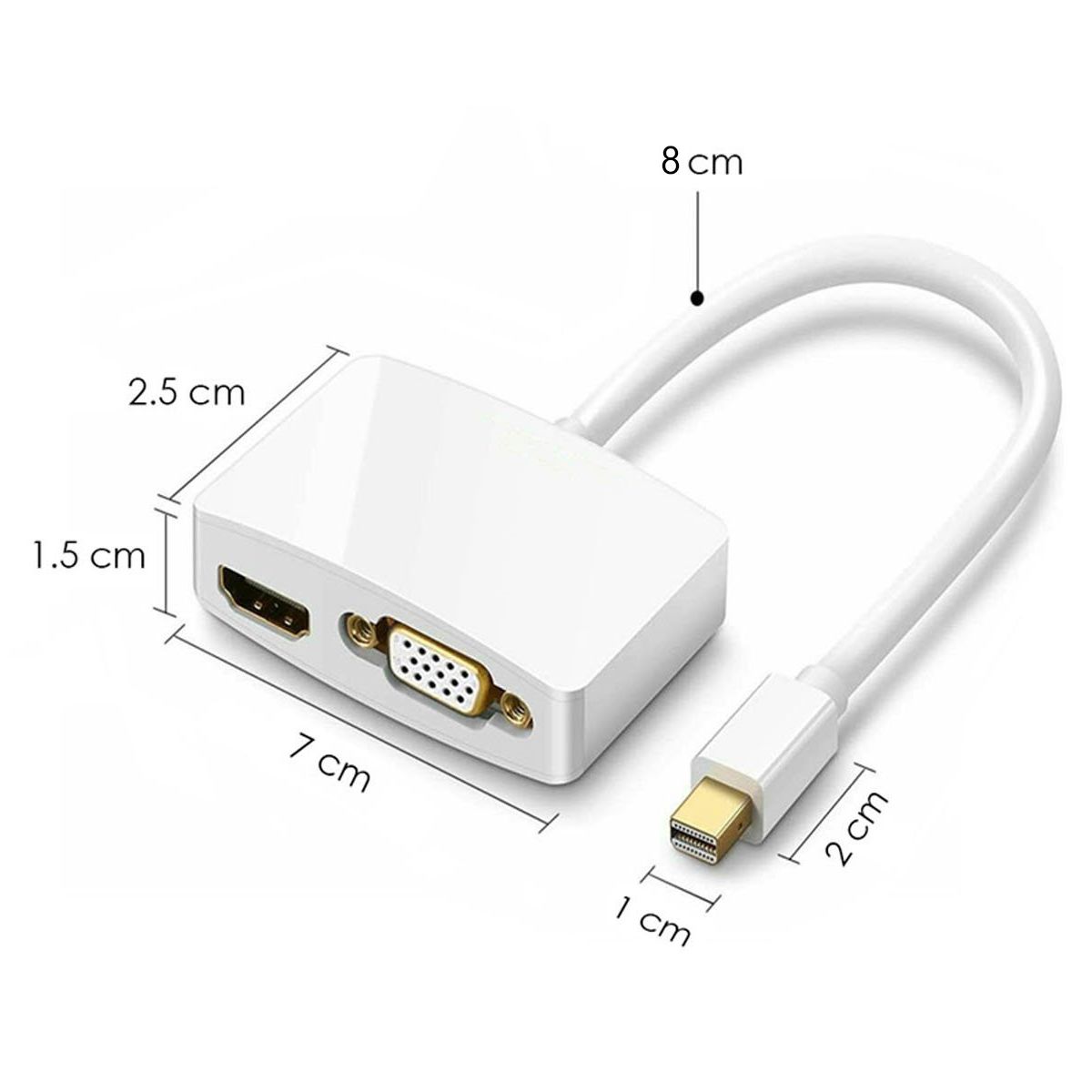 OEM - Adaptador 2 en 1 Mini Displayport Thunderbolt a HDMI o VGA