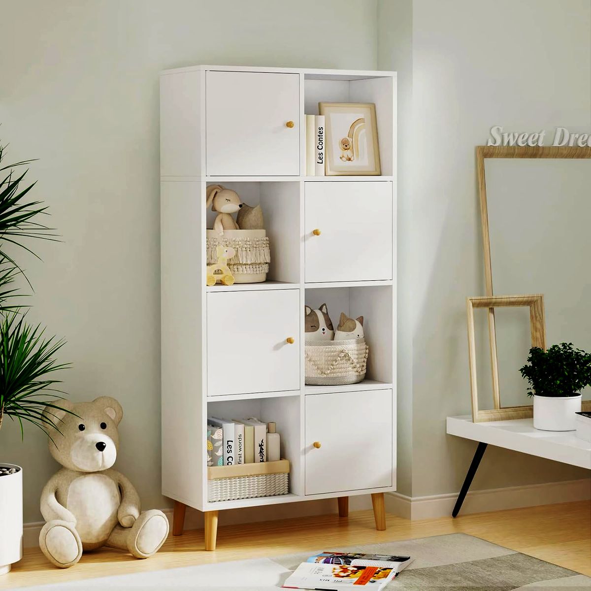 GENERICO - Librero Infantil 4 puertas Noah Amore Home