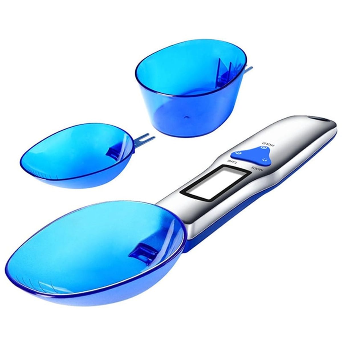 JPSYSTEMS - Balanza digital portátil gramera tipo cuchara 500g + 3 recipientes