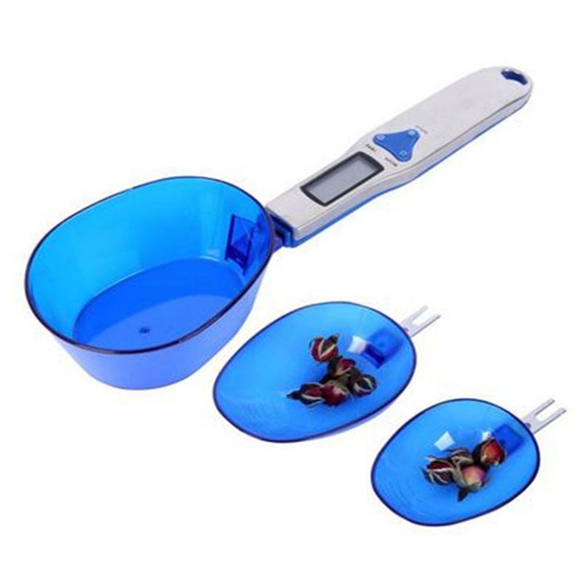 JPSYSTEMS - Balanza digital portátil gramera tipo cuchara 500g + 3 recipientes