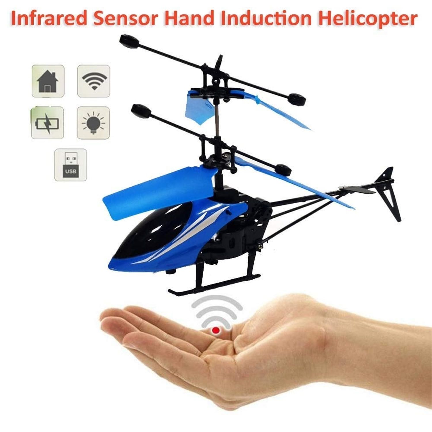 Helicóptero Dron Sensor Luz LED Mini Juguete Infrarrojo GENERICO