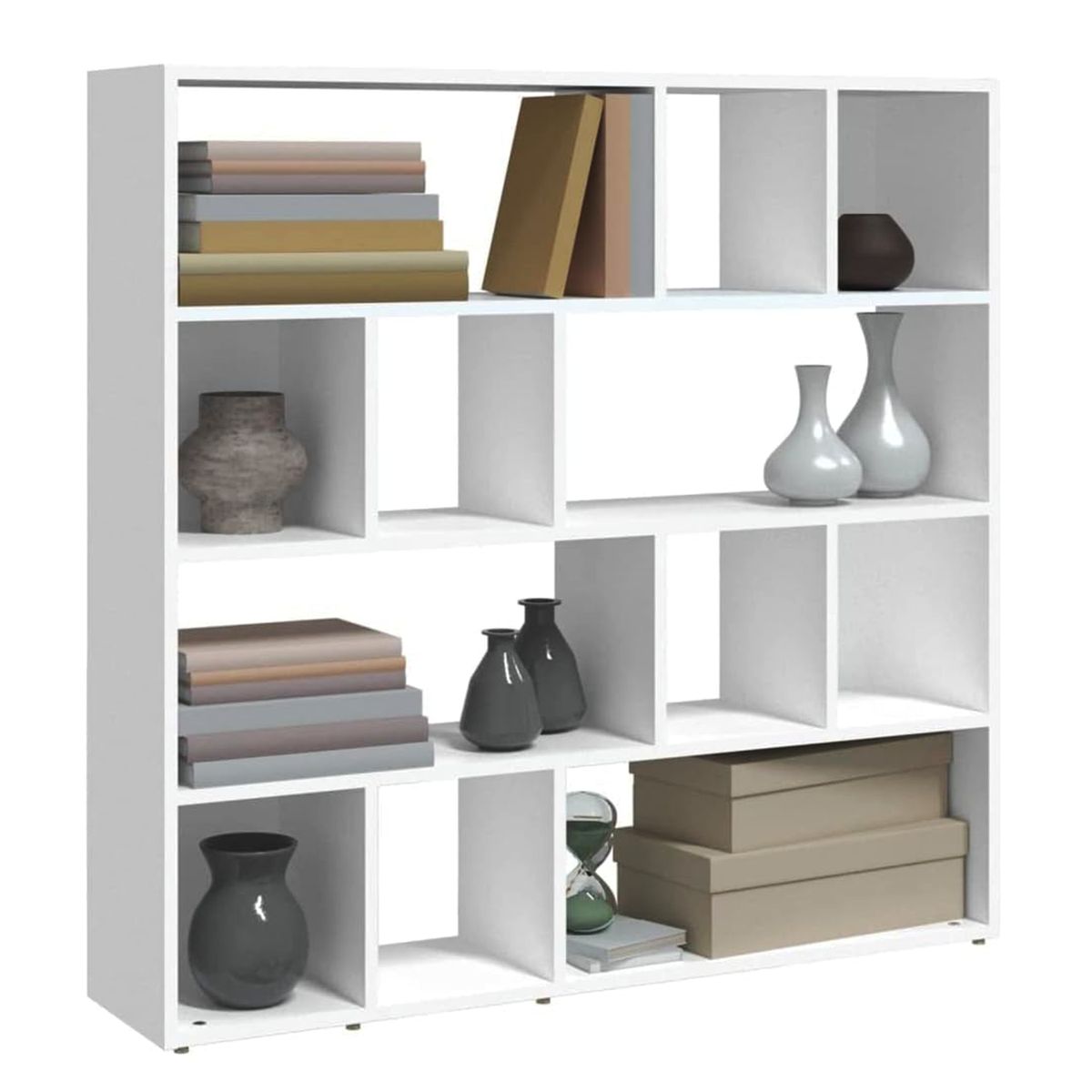 GENERICO - Librero moderno Tess Blanco Amore Home