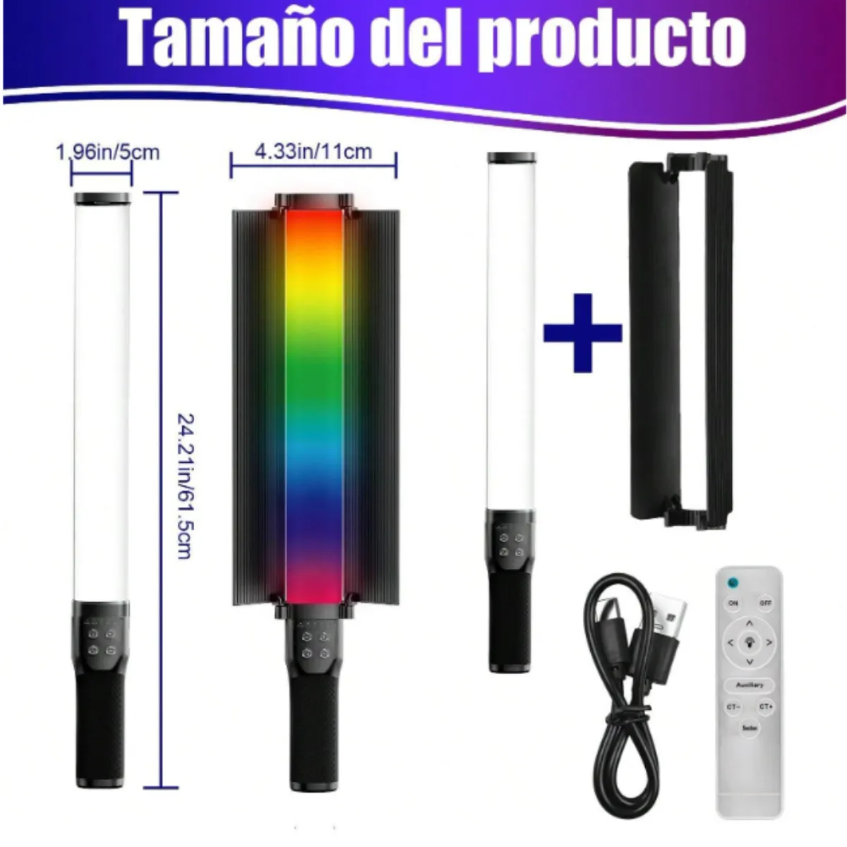 SEISA - Luz LED Fotografia RGB Varita de Mano para Estudio Video Tiktok Vlog