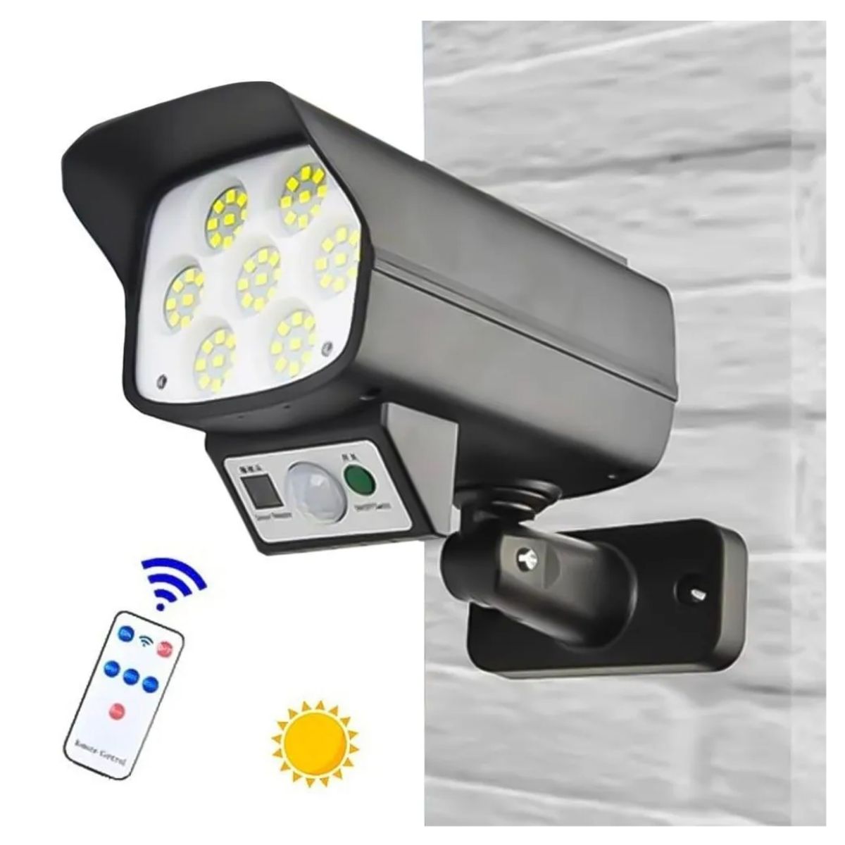 SEISA - Reflecto Luz LED Solar Forma cámara de seguridad