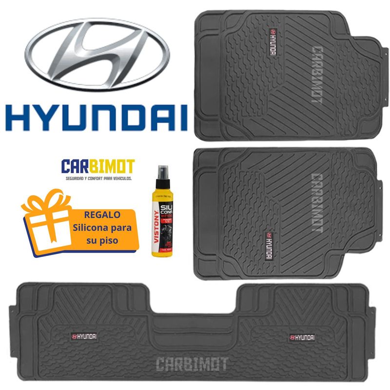 GENERICO - PISO PROTECTOR ALFOMBRA TAPIZ PARA VEHICULOS HYUNDAI