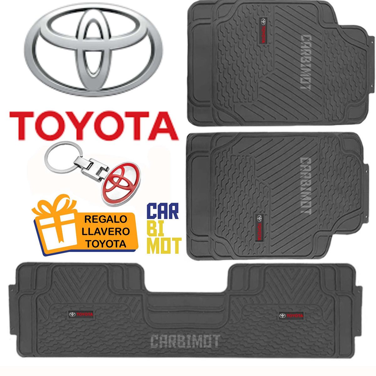 GENERICO - PISO ALFOMBRA PROTECTOR TAPIZ PARA VEHÍCULOS TOYOTA