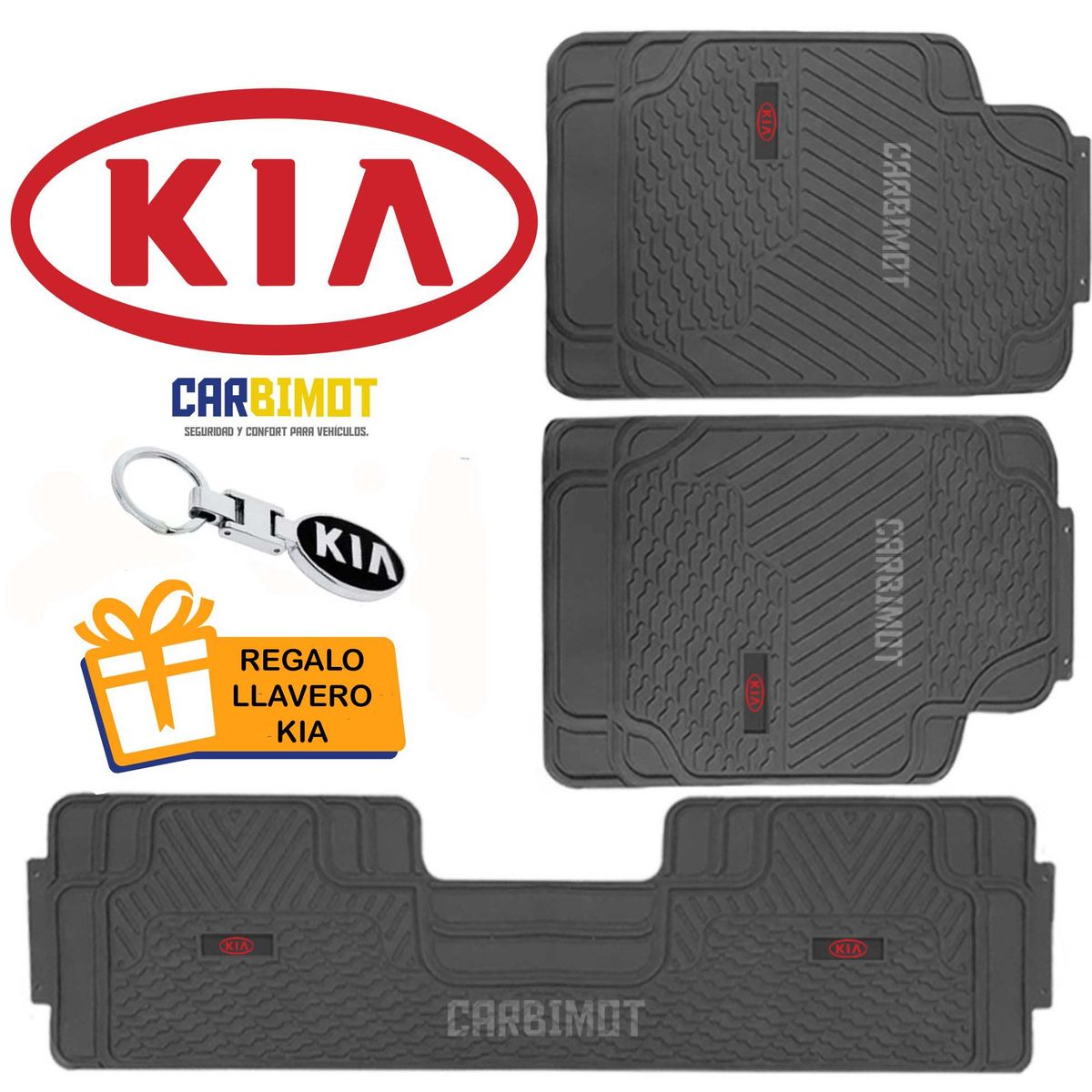 GENERICO - PISO PROTECTOR ALFOMBRA TAPIZ PARA VEHICULOS KIA