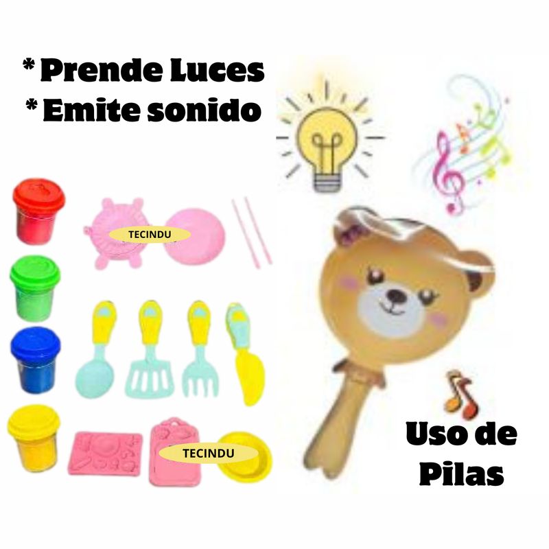 GENERICO - SET DE COCINA DIDACTICO CON MOLDES Y LUCES CERDITO