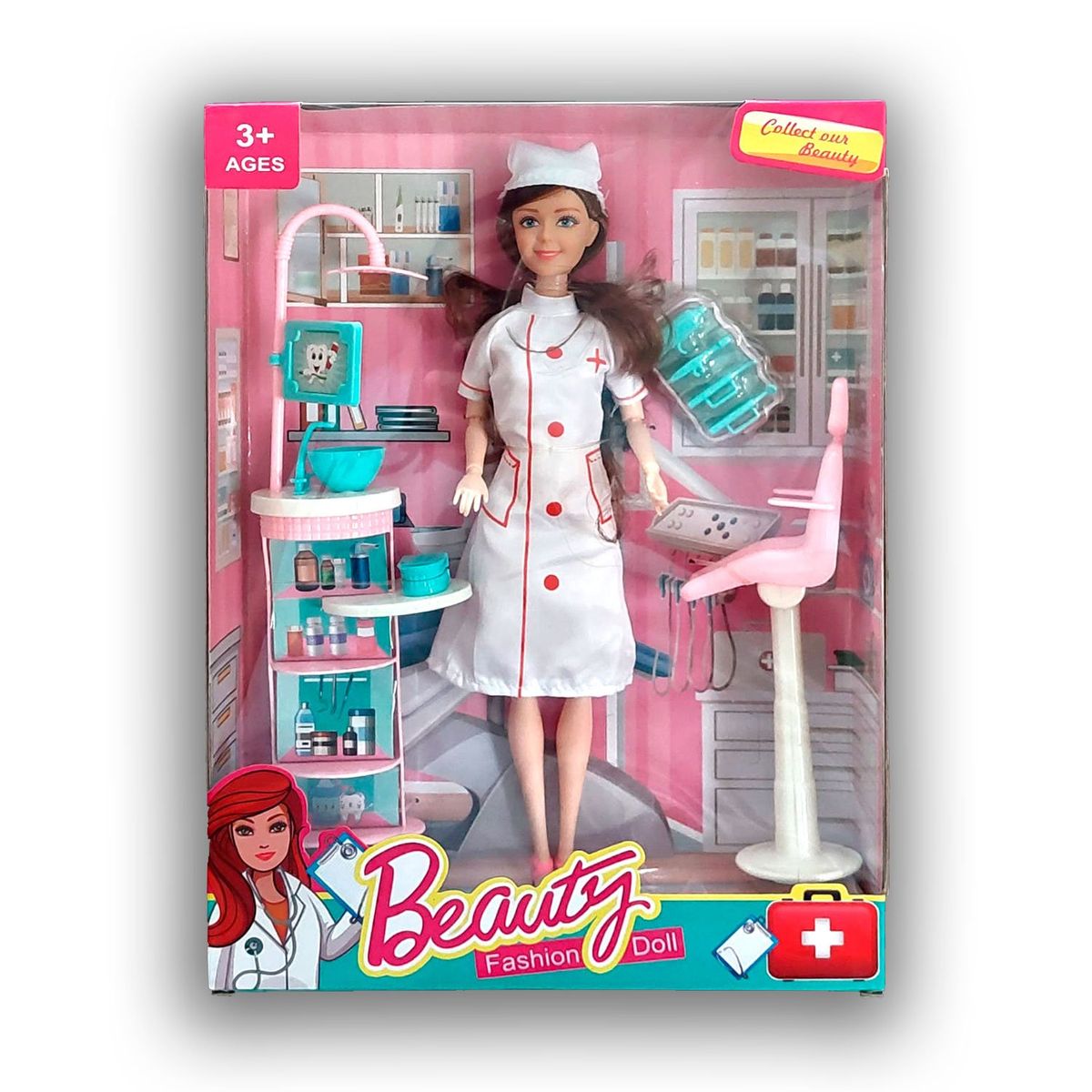 OEM - Muñeca Articulable Profesiones Dentista con Accesorios