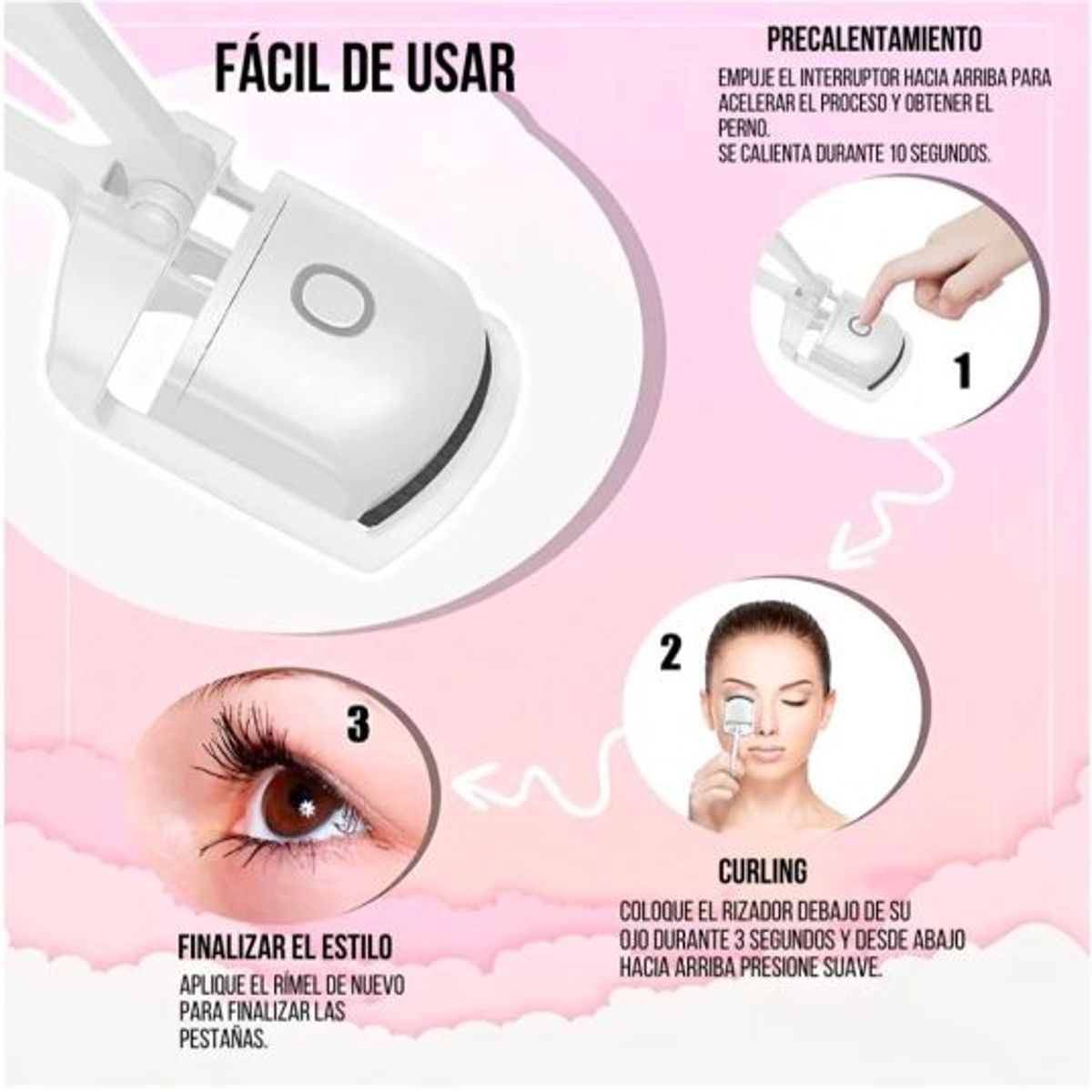 OEM - RIZADOR DE PESTAÑAS RECARGABLES