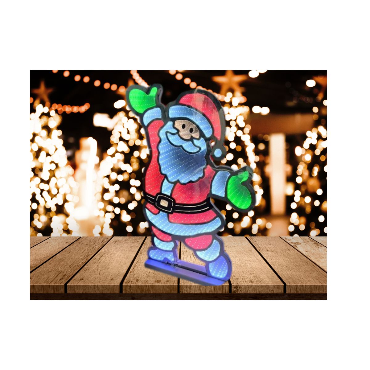 GENERICO - NAVIDAD - PAPA NOEL LUCES LED INFINITO COLORIDO