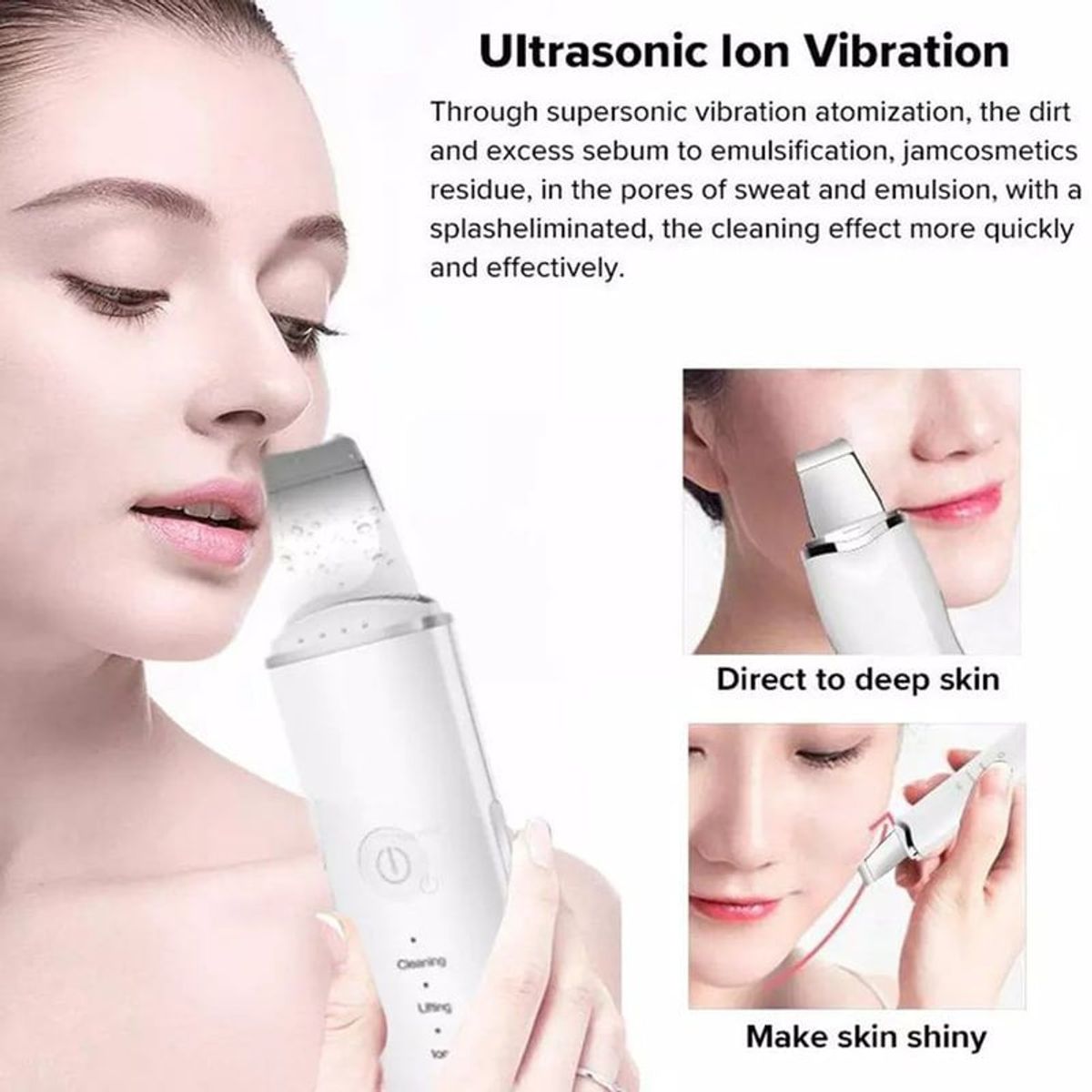 OEM - Limpiador facial espátula quita espinillas ULTRASONIDO