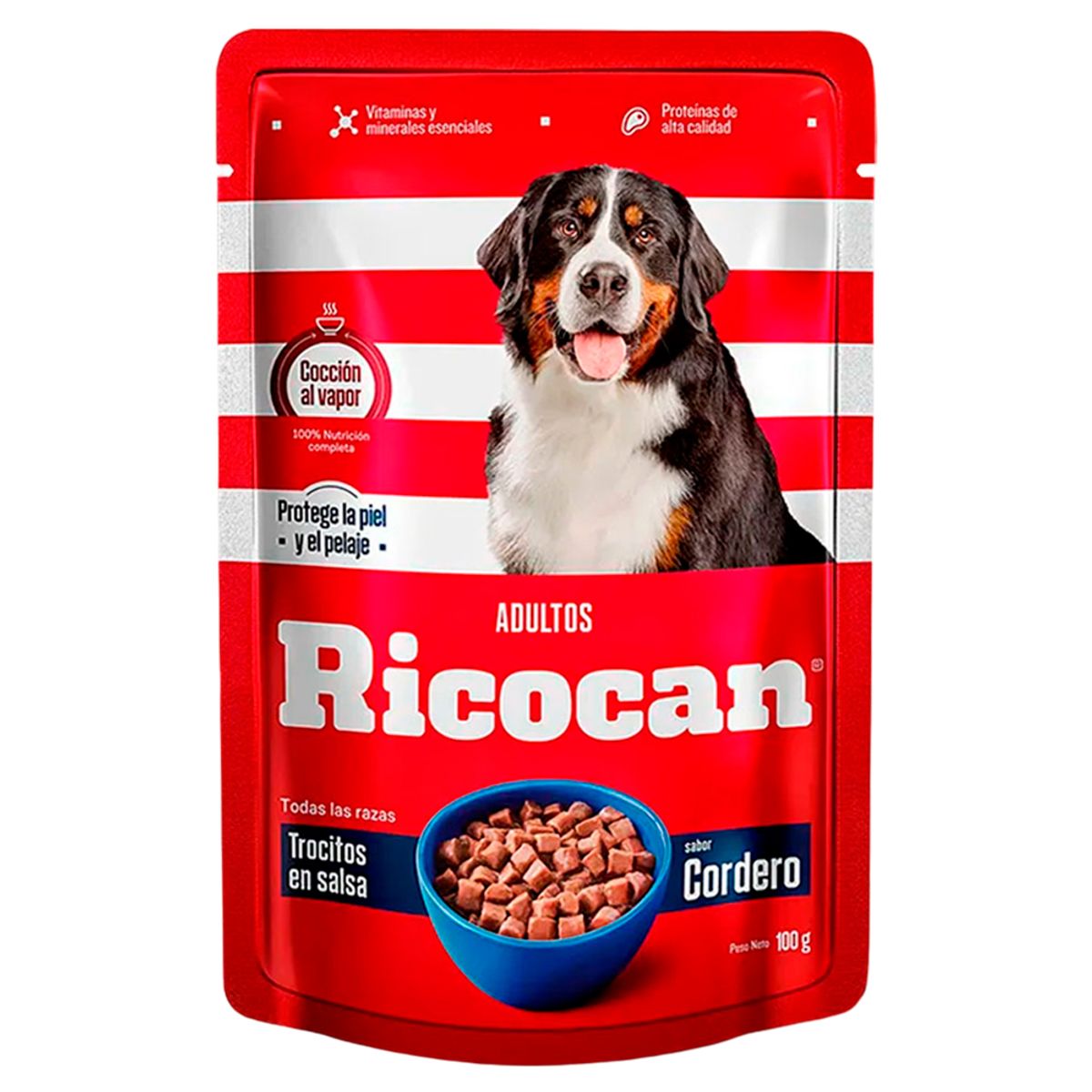 MARCA - Pack Caja x15 Comida Húmeda Perro Ricocan Cordero 100gr