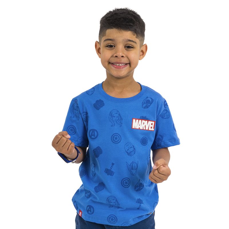 AVENGERS - POLO MODA MC NIÑO AVENGERS AZUL