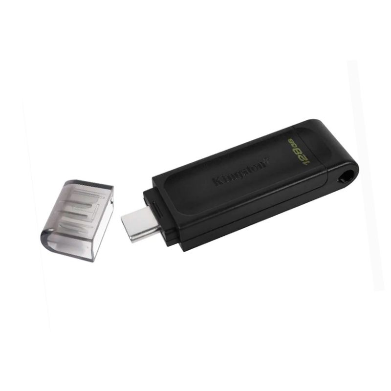 KINGSTON - UNIDAD FLASH KINGSTON DATATRAVELER 70 DT70 128GB NEGRO PN DT70128GB