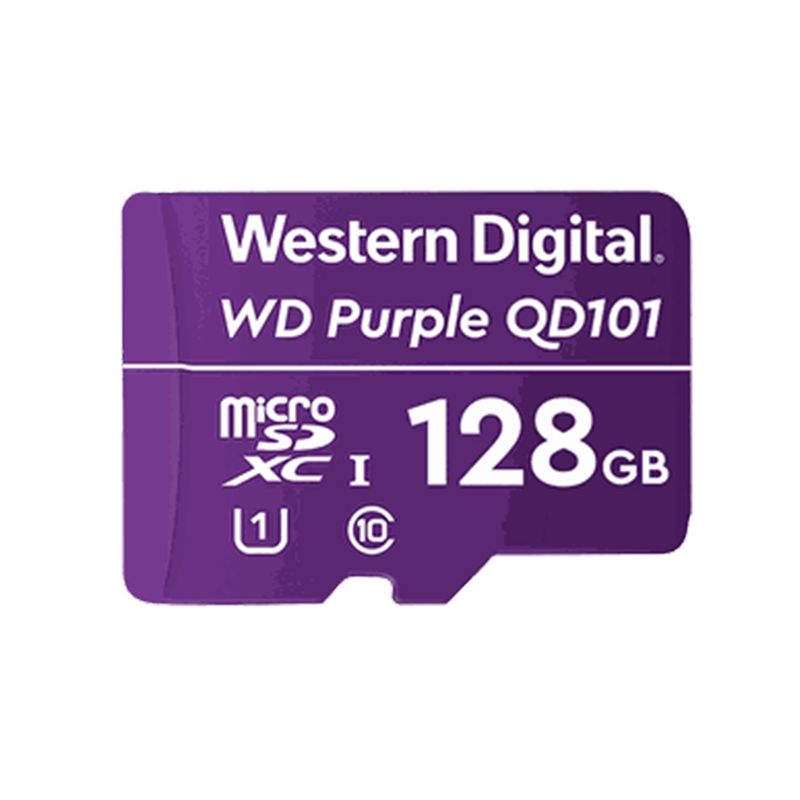 WESTERN DIGITAL - MEMORIA MICROSD 128GB VIDEO VIGILANCIA PURPLE PN WD-MICROSD-128GB