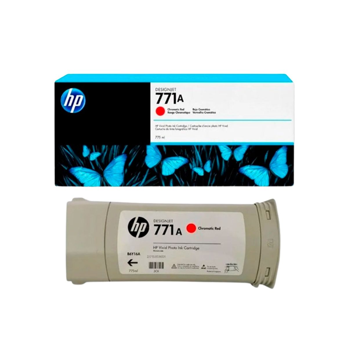 HP - TINTA HP B6Y16A 771A DE 775ML CE038A COLOR CHROMTC ROJO PN B6Y16A