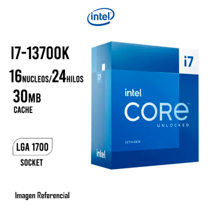 INTEL - PROCESADOR INTEL CORE I7-13700K 340GHZ LGA1700 PN BX8071513700K