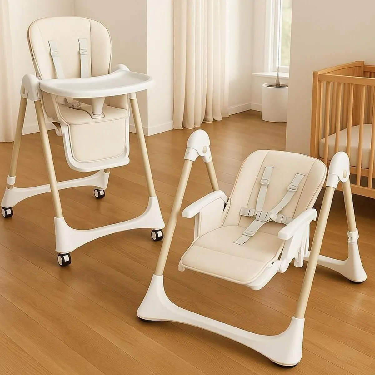 GENERICO - Silla de Comer  Mecedora Multifuncional Beige