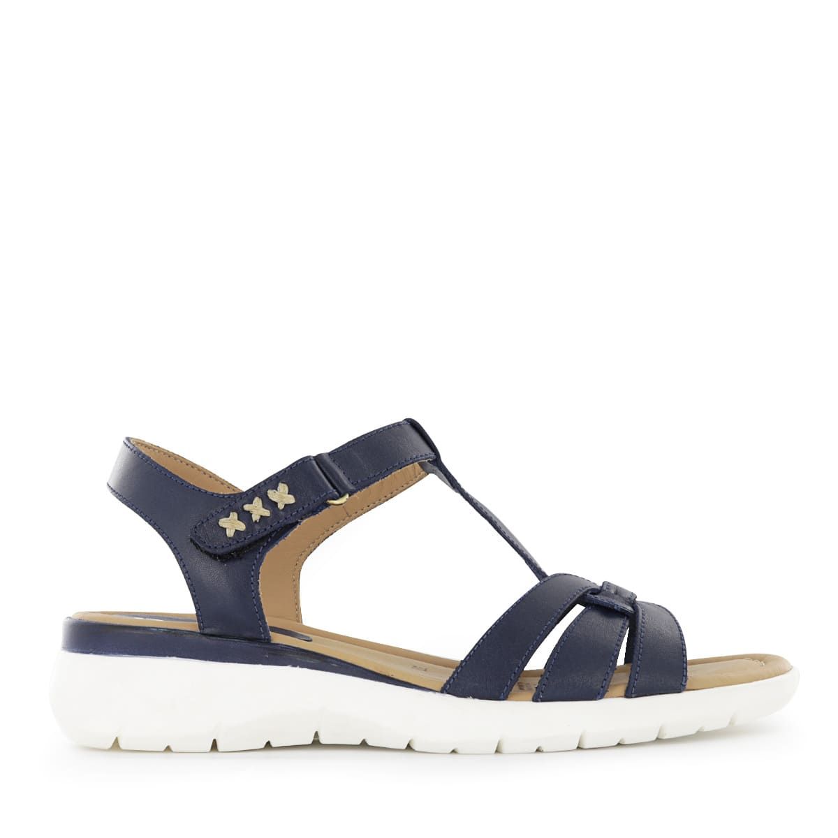 ECCO - Sandalias Mujer Ecco Astor10 Azul Cuero Natural