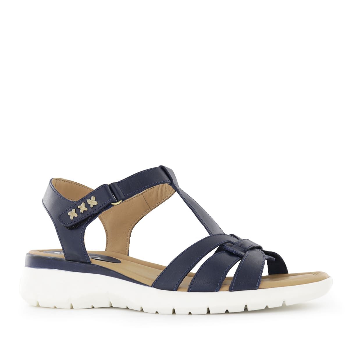 ECCO - Sandalias Mujer Ecco Astor10 Azul Cuero Natural