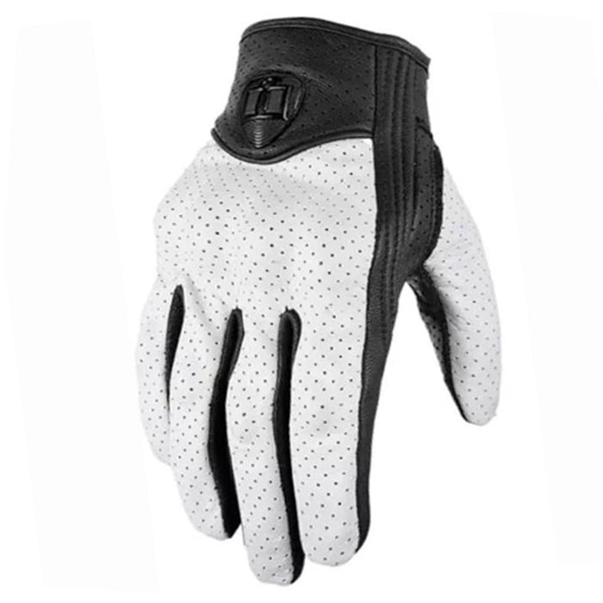 ICON - GUANTES DE CUERO PARA MOTO ICON PERSUIT - BLANCO