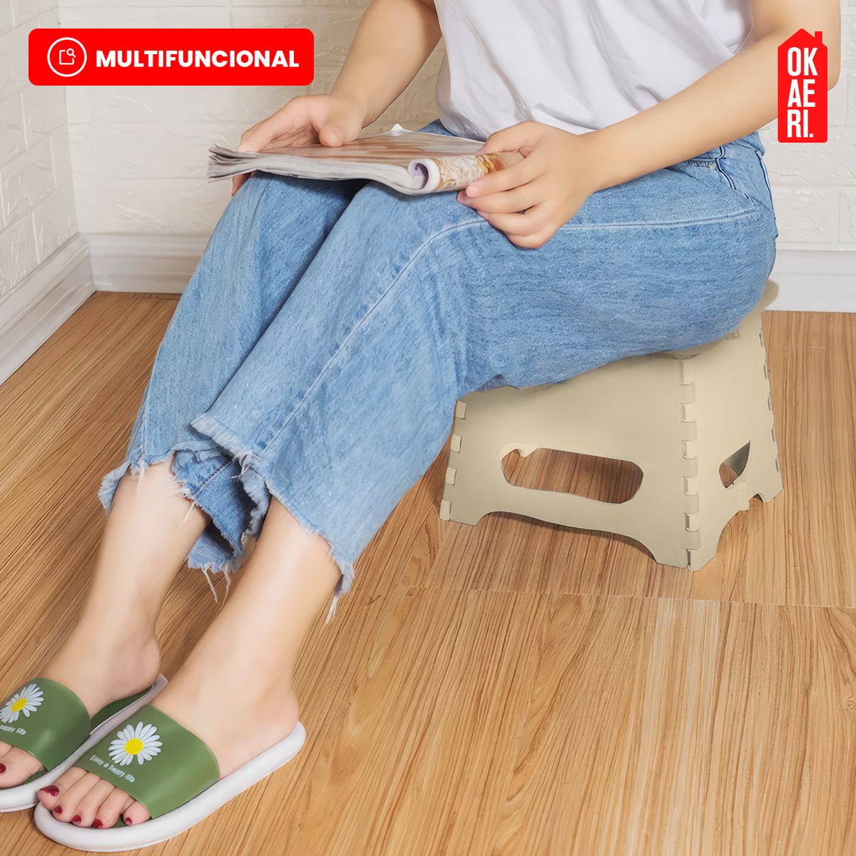 GENERICO - BANQUITO TABURETE PLEGABLE PORTÁTIL - Verde