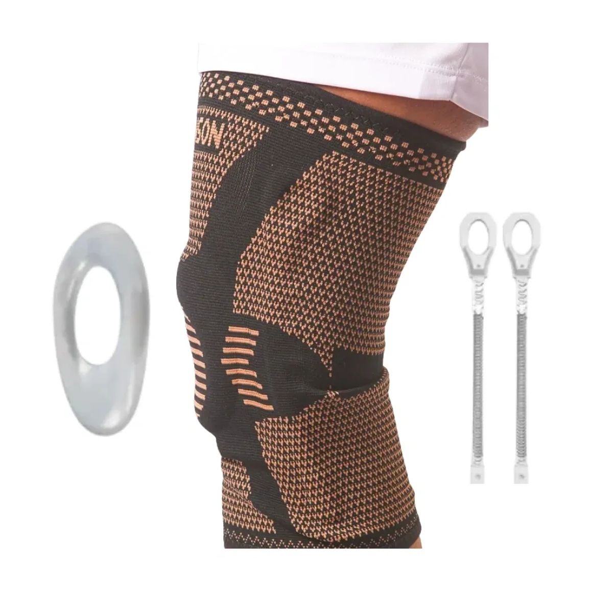 BRANSON - Rodillera Hilos de Cobre con Gel y Varillas Laterales Talla S