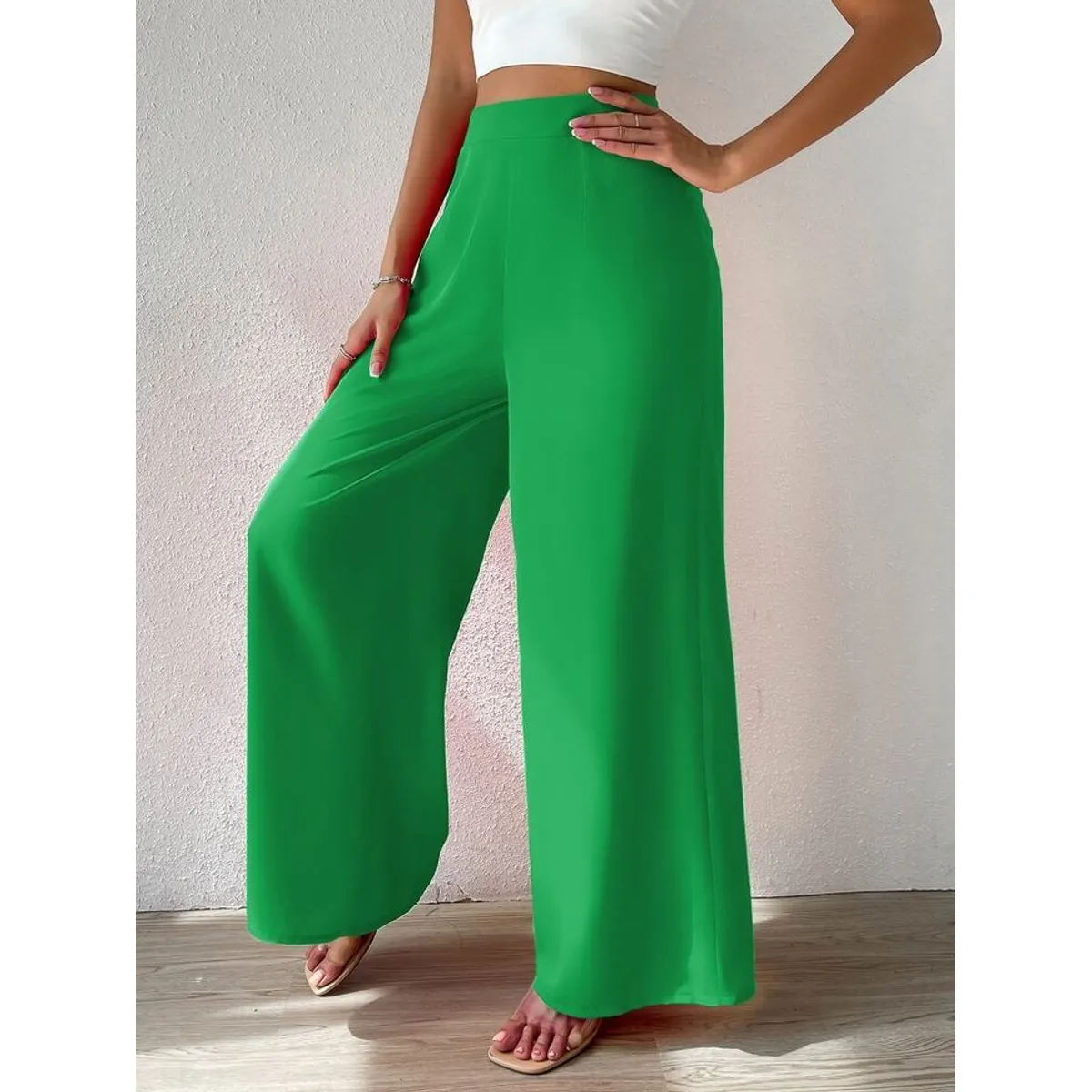 GENERICO - Pantalón Palazo - Nathalie Love It - Verde