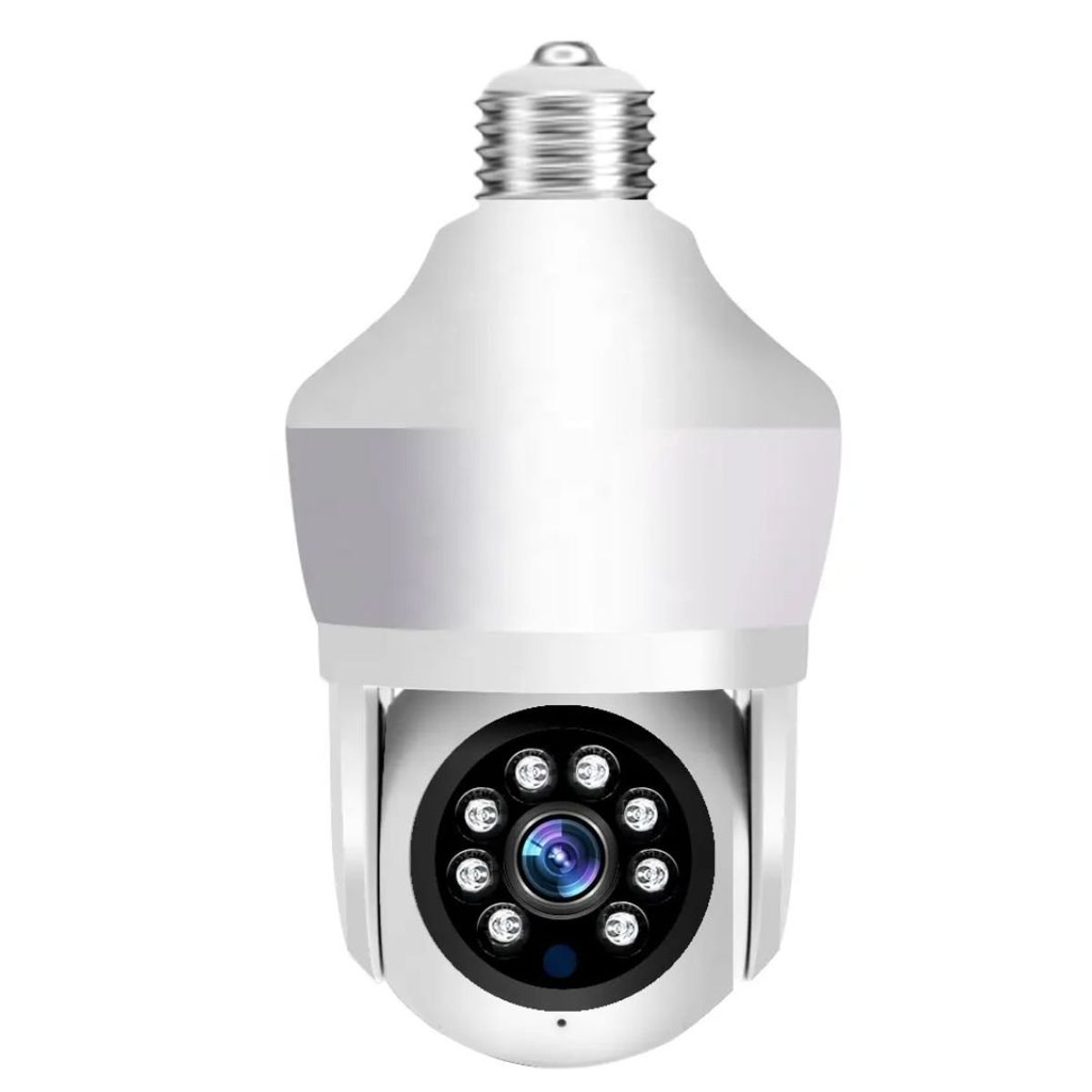 SEISA - Foco Cámara IP 3M WiFi con Bombilla 360º Pantalla Dual y Alarma SEISA IPC-D211