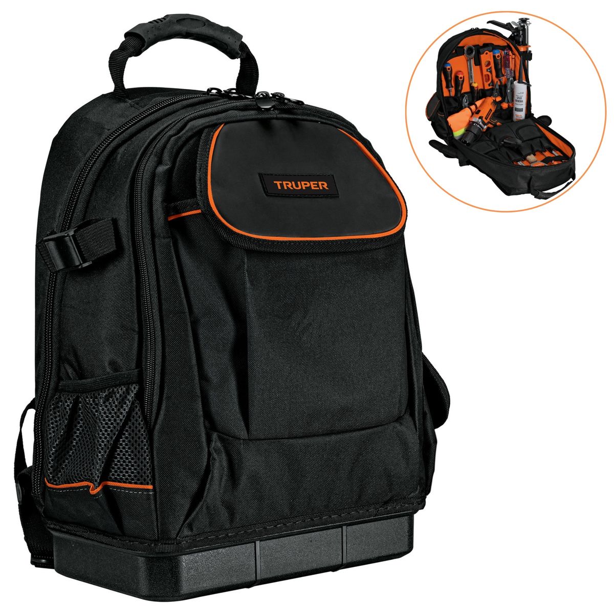 TRUPER - Mochila porta herramientas con 57 compartimientos, Truper