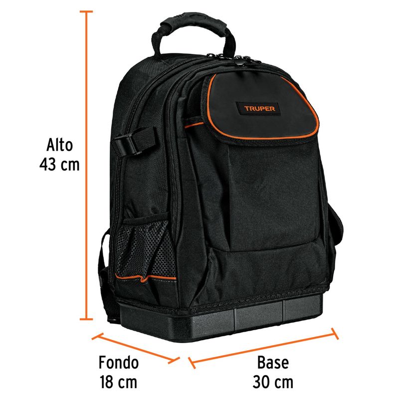 TRUPER - Mochila porta herramientas con 57 compartimientos, Truper