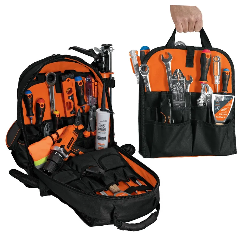 Mochila porta herramientas con 57 compartimientos, Truper TRUPER