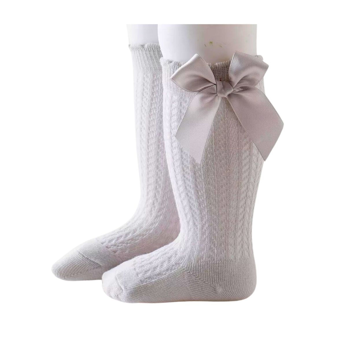 GENERICO - Medias Estilo Español 6-12 meses Plomo