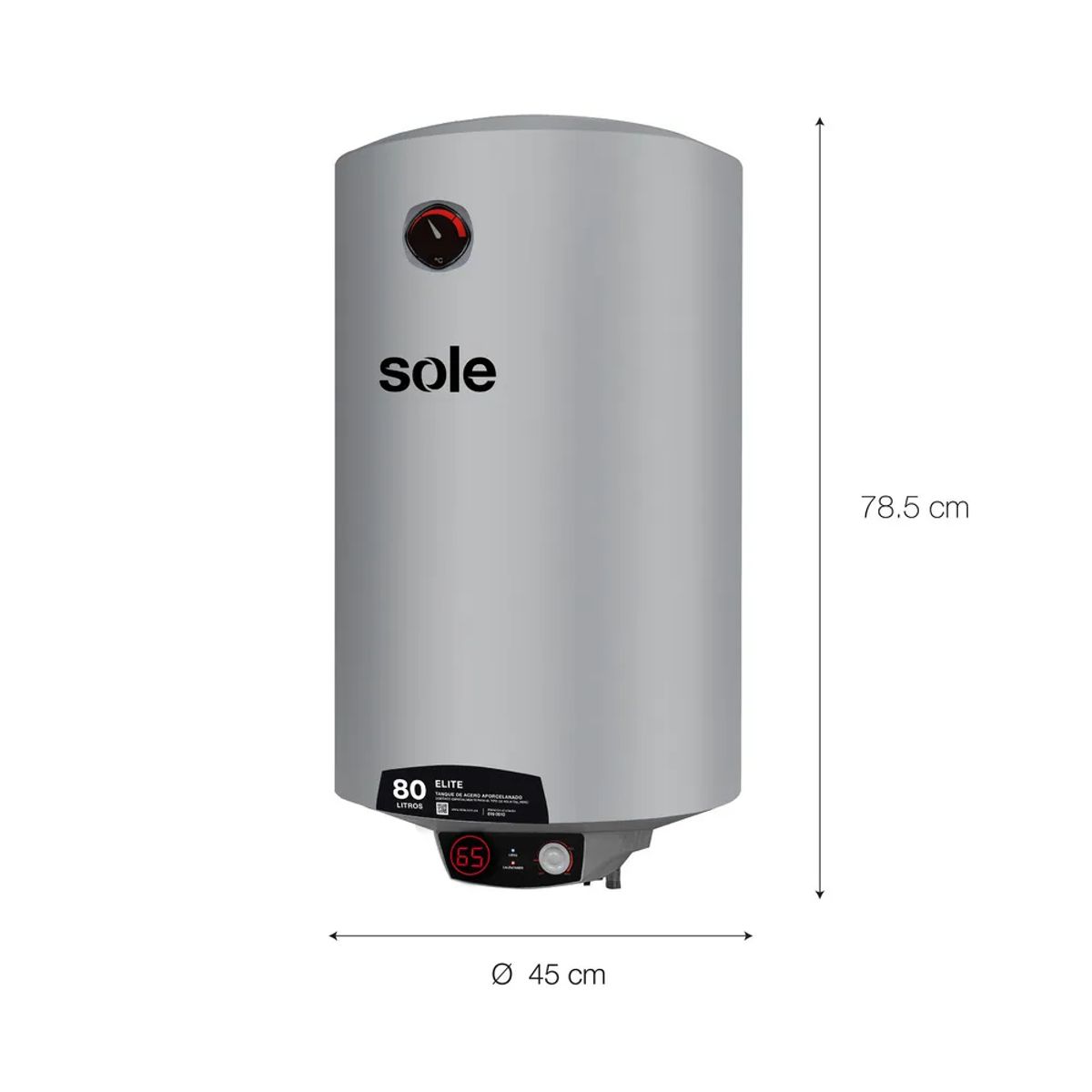 SOLE - Terma Eléctrica Elite Sole 80L ppared SOLTEEL080C