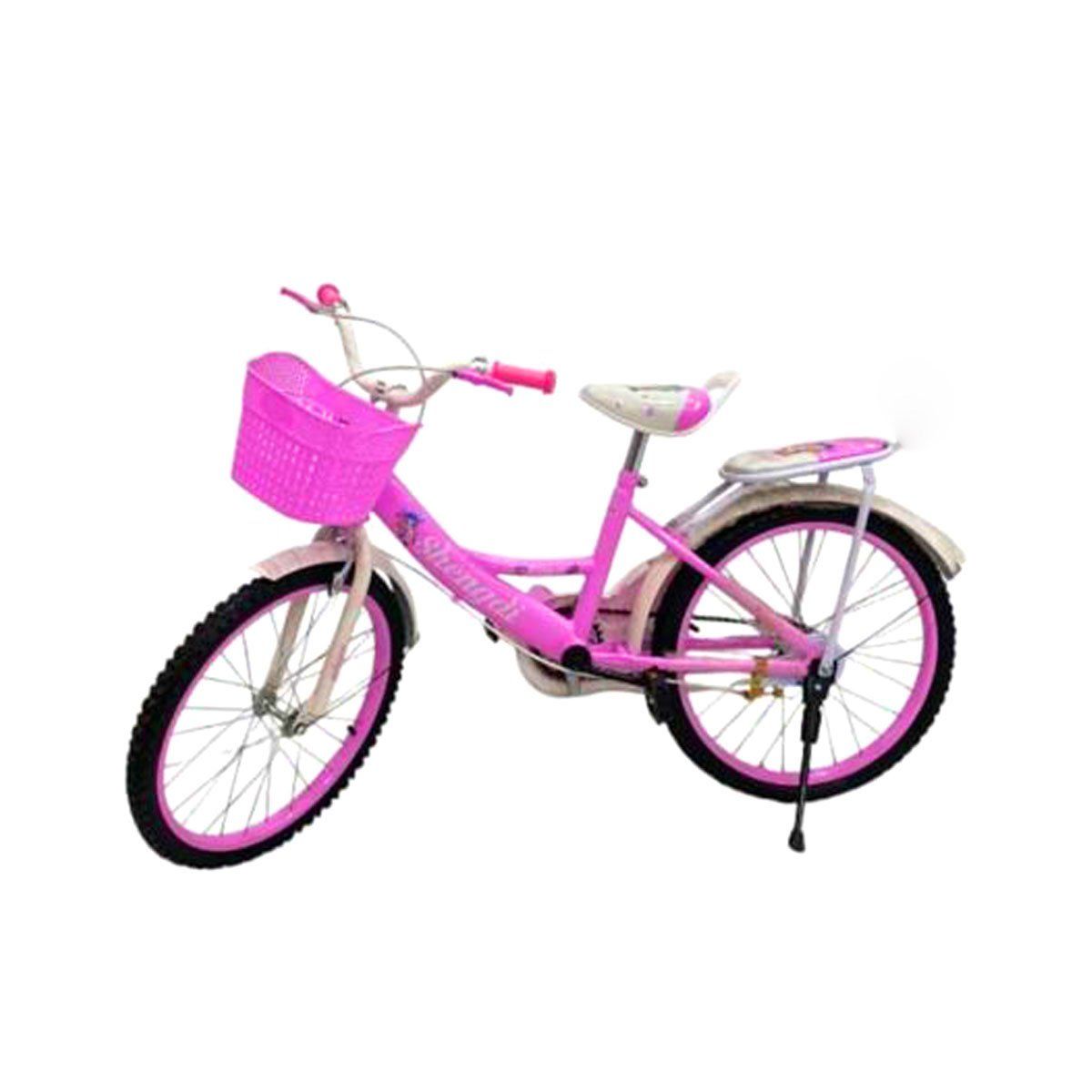 GENERICO - Bicicleta Vintage Para Niña Infantil Kids Aro 20 Fucsia