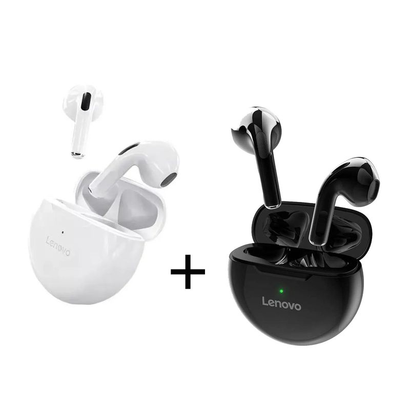 LENOVO - Audífonos Lenovo HT38 Negro + Audífonos Lenovo HT38 Blanco