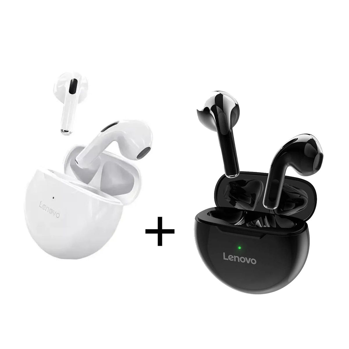 LENOVO - Audífonos Lenovo HT38 Negro + Audífonos Lenovo HT38 Blanco BT 5.0